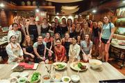 19 March 2018; The TG4 Ladies Football All-Star players assemble for a group photo after a Thai cookery class on the TG4 Ladies Football All-Star Tour 2018 at Anantara Hotel, in Bangkok, Thailand. Photo by Piaras Ó Mídheach/Sportsfile