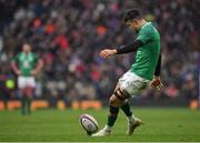 17 March 2018; Conor Murray of Ireland kicks a penalty during the NatWest Six Nations Rugby Championship match between England and Ireland at Twickenham Stadium in London, England. Photo by Brendan Moran/Sportsfile