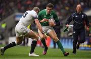 17 March 2018; Jacob Stockdale of Ireland is tackled by Mike Brown of England during the NatWest Six Nations Rugby Championship match between England and Ireland at Twickenham Stadium in London, England. Photo by Brendan Moran/Sportsfile