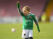 19 March 2018; Cork City mascot Oisin Ó'Maonaigh waving to the crowd ahead of the SSE Airtricity League Premier Division match between Cork City and Bohemians at Turner's Cross in Cork. Photo by Eóin Noonan/Sportsfile