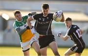 19 March 2018; Patrick O'Connor of Sligo in action against Cian Donohue of Offaly during the Allianz Football League Division 3 Round 6 match between Offaly and Sligo at Bord Na Mona O'Connor Park in Tullamore, Offaly  Photo by Matt Browne/Sportsfile