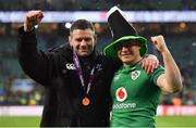 17 March 2018; Fergus McFadden, left, and Jordan Larmour of Ireland after the NatWest Six Nations Rugby Championship match between England and Ireland at Twickenham Stadium in London, England. Photo by Brendan Moran/Sportsfile