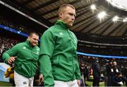17 March 2018; Jack McGrath, left, and Keith Earls of Ireland walk out prior to the NatWest Six Nations Rugby Championship match between England and Ireland at Twickenham Stadium in London, England. Photo by Brendan Moran/Sportsfile