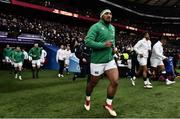 17 March 2018; Bundee Aki of Ireland walks out prior to the NatWest Six Nations Rugby Championship match between England and Ireland at Twickenham Stadium in London, England. Photo by Brendan Moran/Sportsfile