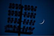 19 March 2018; A crescent moon is seen behind the Gaelic Grounds floodlights after the Allianz Hurling League Division 1 quarter-final match between Limerick and Clare at the Gaelic Grounds in Limerick.  Photo by Diarmuid Greene/Sportsfile