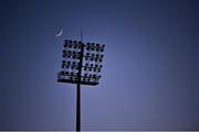 19 March 2018; A crescent moon is seen behind the Gaelic Grounds floodlights after the Allianz Hurling League Division 1 quarter-final match between Limerick and Clare at the Gaelic Grounds in Limerick.  Photo by Diarmuid Greene/Sportsfile