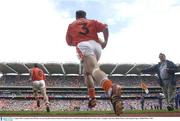 3 August 2003; Armagh's Enda McNulty runs onto the pitch. Bank of Ireland All-Ireland Senior Football Championship Quarter Final, Laois v Armagh, Croke Park, Dublin. Picture credit; Damien Eagers / SPORTSFILE *EDI*