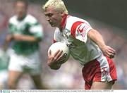 3 August 2003; Owen Mulligan of Tyrone during the Bank of Ireland All-Ireland Senior Football Championship Quarter Final match between Tyrone and Fermanagh at Croke Park in Dublin. Photo by Brendan Moran/Sportsfile