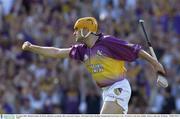 10 August 2003; Michael Jordan of Wexford, celebrates scoring his sides second goal during the Guinness All-Ireland Senior Hurling Championship Semi-Final match between Cork and Wexford at Croke Park in Dublin. Photo by Ray McManus/Sportsfile