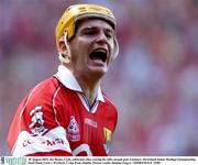10 August 2003; Joe Deane of Cork, celebrates after scoring his sides second goal during the Guinness All-Ireland Senior Hurling Championship Semi-Final match between Cork and Wexford at Croke Park in Dublin. Photo by Damien Eagers/Sportsfile