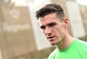 20 March 2018; Darragh Lenihan speaks to the media following Republic of Ireland squad training at Regnum Sports Centre in Belek, Turkey. Photo by Stephen McCarthy/Sportsfile