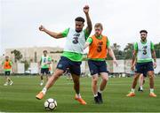 20 March 2018; Cyrus Christie, left, and Daryl Horgan during Republic of Ireland squad training at Regnum Sports Centre in Belek, Turkey. Photo by Stephen McCarthy/Sportsfile