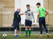 20 March 2018; Assistant manager Roy Keane, centre, equipment manager Dick Redmond and goalkeeper Kieran O'Hara during Republic of Ireland squad training at Regnum Sports Centre in Belek, Turkey. Photo by Stephen McCarthy/Sportsfile