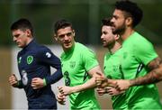 20 March 2018; Darragh Lenihan with team-mates Declan Rice, left, Sean Maguire and Derrick Williams, right, during Republic of Ireland squad training at Regnum Sports Centre in Belek, Turkey. Photo by Stephen McCarthy/Sportsfile
