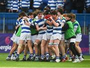 21 March 2018; Blackrock College players celebrate after the Bank of Ireland Leinster Schools Junior Cup Final match between St Mary's College and Blackrock College at Energia Park in Dublin. Photo by Daire Brennan/Sportsfile