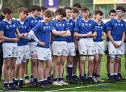21 March 2018; St Mary's College players following their side's defeat during the Bank of Ireland Leinster Schools Junior Cup Final match between St Mary’s College and Blackrock College at Energia Park in Dublin. Photo by Seb Daly/Sportsfile