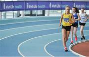 18 March 2018; Ava Ross from Glaslough Harriers, Co Monaghan, in action during the Girls U16 1.5k Walk event, at the Irish Life Health National Juvenile Indoor Championships day 2 at Athlone IT in Athlone, Co Westmeath. Photo by Tomás Greally/Sportsfile