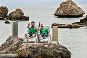 22 March 2018; Republic of Ireland supporters Ray Hyland, from Athy, Kildare, left, and Peter Marron, from Carrickmacross, Monaghan, relax in Antalya, Turkey, ahead of their side's international friendly against Turkey on Friday. Photo by Stephen McCarthy/Sportsfile