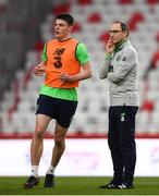 22 March 2018; Declan Rice, left, and manager Martin O'Neill during a Republic of Ireland training session at Antalya Stadium in Antalya, Turkey. Photo by Stephen McCarthy/Sportsfile