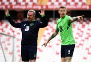 22 March 2018; James McClean and assistant coach Steve Walford, left, during a Republic of Ireland training session at Antalya Stadium in Antalya, Turkey. Photo by Stephen McCarthy/Sportsfile