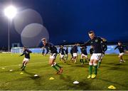 22 March 2018; Republic of Ireland players, from left, Josh Cullen, Ryan Sweeney and Rory Hale warm-up prior to the U21 International Friendly match between Republic of Ireland and Iceland at Tallaght Stadium in Dublin. Photo by Seb Daly/Sportsfile