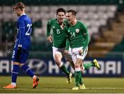 22 March 2018; Rory Hale of Republic of Ireland celebrates after scoring his side's first goal during the U21 International Friendly match between Republic of Ireland and Iceland at Tallaght Stadium in Dublin. Photo by Seb Daly/Sportsfile