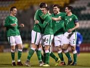 22 March 2018; Rory Hale of Republic of Ireland, centre, celebrates with teammates after scoring his side's first goal during the U21 International Friendly match between Republic of Ireland and Iceland at Tallaght Stadium in Dublin. Photo by Seb Daly/Sportsfile