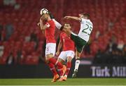23 March 2018; Mehmet Topal of Turkey in action against Conor Hourihane of Republic of Ireland during the International Friendly match between Turkey and Republic of Ireland at Antalya Stadium in Antalya, Turkey. Photo by Stephen McCarthy/Sportsfile