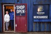 23 March 2018; Waterford supporters Delia Burke and Chris Grant man the club shop prior to the SSE Airtricity League Premier Division match between Waterford and Shamrock Rovers at the RSC in Waterford.  Photo by Seb Daly/Sportsfile