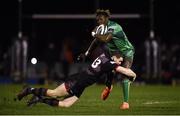 23 March 2018; Niyi Adeolokun of Connacht is tackled by Mark Bennett of Edinburgh during the Guinness PRO14 Round 18 match between Connacht and Edinburgh at the Sportsground in Galway. Photo by Diarmuid Greene/Sportsfile