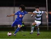 23 March 2018; Bastien Héry of Waterford in action against Ronan Finn of Shamrock Rovers during the SSE Airtricity League Premier Division match between Waterford and Shamrock Rovers at the RSC in Waterford.  Photo by Seb Daly/Sportsfile