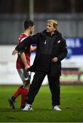 23 March 2018; St Patrick's Athletic manager Liam Buckley with Jake Keegan after the SSE Airtricity League Premier Division match between St Patrick's Athletic and Limerick at Richmond Park in Dublin.  Photo by Piaras Ó Mídheach/Sportsfile