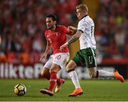 23 March 2018; James McClean of Republic of Ireland and Hakan Çalhanoglu of Turkey during the International Friendly match between Turkey and Republic of Ireland at Antalya Stadium in Antalya, Turkey. Photo by Stephen McCarthy/Sportsfile