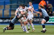 24 March 2018; Kieran Treadwell of Ulster is tackled by Rey Lee-Lo of Cardiff Blues during the Guinness PRO14 Round 18 match between Cardiff Blues and Ulster at Cardiff Arms Park in Cardiff, Wales. Photo by Chris Fairweather/Sportsfile