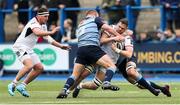 24 March 2018; Clive Ross of Ulster is tackled by Scott Andrews and George Earle of Cardiff Blues during the Guinness PRO14 Round 18 match between Cardiff Blues and Ulster at Cardiff Arms Park in Cardiff, Wales. Photo by Chris Fairweather/Sportsfile