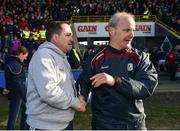 24 March 2018; Wexford manager Davy Fitzgerald and Galway manager Mícheál Donoghue shake hands following the Allianz Hurling League Division 1 quarter-final match between Wexford and Galway at Innovate Wexford Park in Wexford. Photo by Sam Barnes/Sportsfile