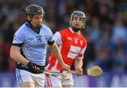 24 March 2018; Peter Casey of Na Piarsaigh in action against Seán Treacy of Cuala during the AIB GAA Hurling All-Ireland Senior Club Championship Final replay match between Cuala and Na Piarsaigh at O'Moore Park in Portlaoise, Laois. Photo by Piaras Ó Mídheach/Sportsfile