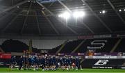 24 March 2018; The Leinster team walk the pitch ahead of the Guinness PRO14 Round 18 match between Ospreys and Leinster at the Liberty Stadium in Swansea, Wales. Photo by Ramsey Cardy/Sportsfile