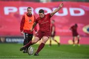 24 March 2018; Ian Keatley of Munster kicks a conversion during the Guinness PRO14 Round 18 match between Munster and Scarlets at Thomond Park in Limerick. Photo by Diarmuid Greene/Sportsfile
