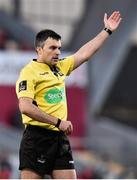 24 March 2018; Referee Maruis Mitrea during the Guinness PRO14 Round 18 match between Munster and Scarlets at Thomond Park in Limerick.  Photo by Seb Daly/Sportsfile