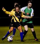 24 March 2018; Niamh Kelly of Kilkenny United in action against  Lauryn O'Callaghan of Peamount United during the Continental Tyres Women’s National League match between Peamount United and Kilkenny United at Greenogue in Newcastle, Dublin.   Photo by Barry Cregg/Sportsfile