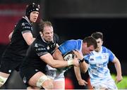 24 March 2018; Sean Cronin of Leinster is tackled by Alun Wyn Jones of Ospreys during the Guinness PRO14 Round 18 match between Ospreys and Leinster at the Liberty Stadium in Swansea, Wales. Photo by Ramsey Cardy/Sportsfile