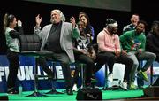 24 March 2018; The NFL Live event, presented by Subway®, took place this evening (Saturday, 24th March) at Dublin’s Convention Centre – where two-time Superbowl winning coach, Rob Ryan, Seattle Seahawks’ Earl Thomas, New York Giants’ Landon Collins, Baltimore Ravens’ Alex Collins and Philadelphia Eagles’ Jay Ajayi took to the stage for an evening of entertainment, hosted by Sky Sports presenter, Neil Reynolds. Pictured during the show is two-time Superbowl winning coach Rob Ryan. Photo by Brendan Moran/Sportsfile
