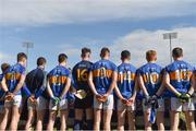 25 March 2018; Tipperary players stand for the team picture before the Allianz Football League Division 2 Round 7 match between Cavan and Tipperary at Kingspan Breffni in Cavan. Photo by Piaras Ó Mídheach/Sportsfile