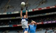 25 March 2018; Kieran Hughes of Monaghan in action against Philip McMahon of Dublin during the Allianz Football League Division 1 Round 7 match between Dublin and Monaghan at Croke Park in Dublin. Photo by Stephen McCarthy/Sportsfile