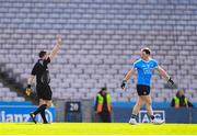25 March 2018; Philip McMahon of Dublin receives a red card from referee David Gough during the Allianz Football League Division 1 Round 7 match between Dublin and Monaghan at Croke Park in Dublin. Photo by Stephen McCarthy/Sportsfile