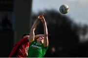 25 March 2018; Conor McGill of Meath in action against Anthony Doherty of Down during the Allianz Football League Division 2 Round 7 match between Meath and Down at Páirc Tailteann in Navan, Co Meath. Photo by Ramsey Cardy/Sportsfile