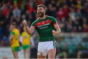 25 March 2018; Aidan O'Shea of Mayo celebrates after the final whistle the Allianz Football League Division 1 Round 7 match between Donegal and Mayo at MacCumhaill Park in Ballybofey, Donegal. Photo by Oliver McVeigh/Sportsfile