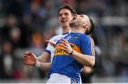 25 March 2018; Kevin O'Halloran of Tipperary reacts after kicking a wide during the Allianz Football League Division 2 Round 7 match between Cavan and Tipperary at Kingspan Breffni in Cavan. Photo by Piaras Ó Mídheach/Sportsfile