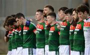25 March 2018; The Mayo team during the anthem before the Allianz Football League Division 1 Round 7 match between Donegal and Mayo at MacCumhaill Park in Ballybofey, Donegal. Photo by Oliver McVeigh/Sportsfile
